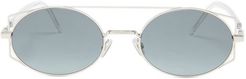 Diorarchitectural Round Metal Sunglasses - Mens - Silver