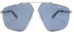 Aviator Metal Sunglasses - Mens - Grey