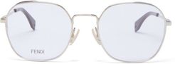 Square Metal Glasses - Mens - Gold