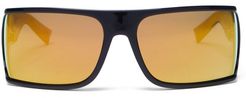 Mask Acetate Sunglasses - Mens - Black