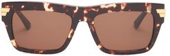Square Tortoiseshell-acetate Sunglasses - Mens - Brown