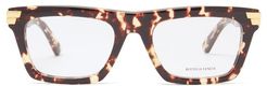 Square Tortoiseshell-acetate Glasses - Mens - Brown