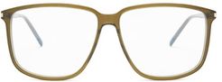 Square Acetate Glasses - Mens - Green