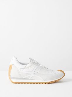 Flow Runner Shell And Suede Trainers - Womens - White