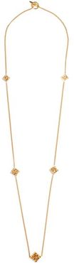 Anagram-charm Metal Necklace - Womens - Gold