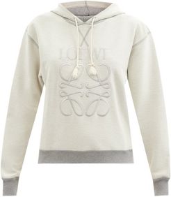 Anagram-embroidered Cotton-jersey Sweatshirt - Womens - Grey