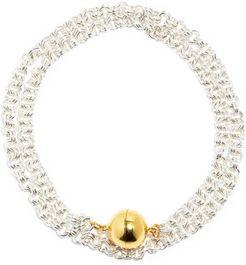Sterling-silver & 24kt Gold-plated Necklace - Womens - Silver Gold