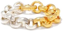 Sterling-silver And 24kt Gold-plated Bracelet - Womens - Silver Gold