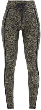 Leopard-print Technical-jersey Leggings - Womens - Leopard