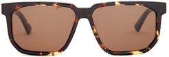 Square Tortoiseshell-acetate Sunglasses - Mens - Brown