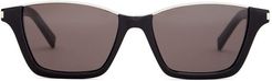 Rectangular Acetate Sunglasses - Mens - Black