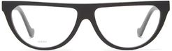 D-frame Acetate Glasses - Womens - Black