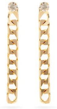 Garcon Crystal-stud Drop Earrings - Womens - Gold