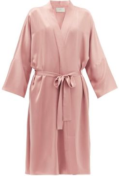 Athens Silk Robe - Womens - Dusty Pink