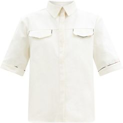 Maurice Piped Cotton-canvas Shirt - Womens - Ivory