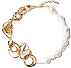 Who's In Charge? Pearl And Gold-vermeil Necklace - Womens - Pearl
