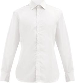 French-cuff Cotton-blend Shirt - Mens - White