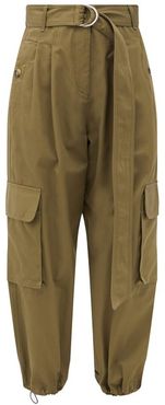 Hutton Cotton-twill Cargo Trousers - Womens - Khaki