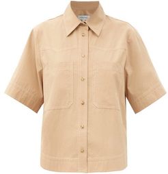 May Patch-pocket Cotton-poplin Shirt - Womens - Beige