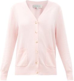 V-neck Cotton-blend Cardigan - Womens - Pink