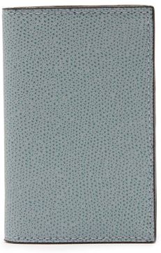 Grained-leather Wallet - Mens - Light Blue