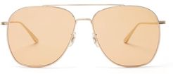 X Oliver Peoples Ellerston Titanium Sunglasses - Womens - Orange