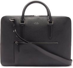 Ludlow Grained-leather Briefcase - Mens - Black