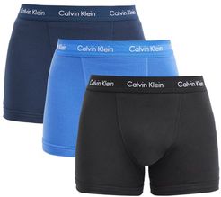 Pack Of Three Cotton-blend Boxer Briefs - Mens - Blue Multi