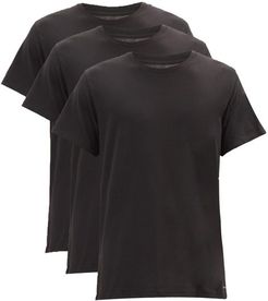 Pack Of Three Cotton-jersey T-shirts - Mens - Black