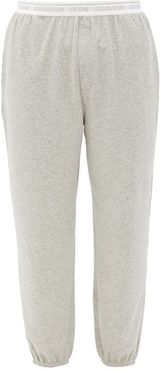 Logo-waistband Cotton-blend Jersey Pyjama Trousers - Mens - Grey