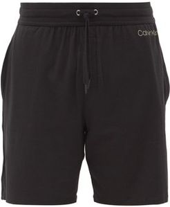 Logo-print Cotton-blend Jersey Sweat Shorts - Mens - Black