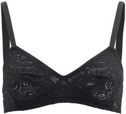 Tamara Floral-lace Soft-cup Bra - Womens - Black