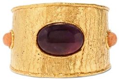 Venus Amethyst & Coral Cuff - Womens - Gold Multi