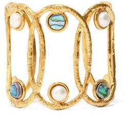 Jackie Pearl & Abalone Gold-plated Cuff - Womens - Pearl