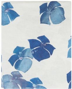 Hydrangea 250cm X 165cm Linen Tablecloth - Womens - Blue White