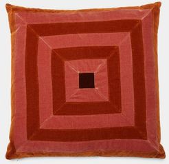 Isabel Cotton-velvet Cushion - Orange Multi