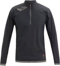 Elite Windbreaker Zip-through Running Top - Mens - Black