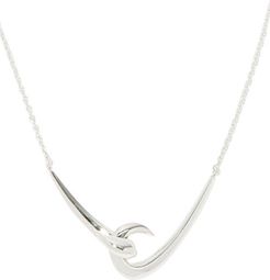 Hook Sterling-silver Pendant Necklace - Mens - Silver