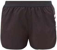Four-bar Shell Running Shorts - Womens - Dark Grey