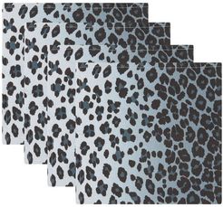Leopard Set Of Four Linen-sateen Napkins - Leopard