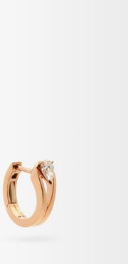 Serti Inversé Diamond & 18kt Gold Single Earring - Womens - Rose Gold