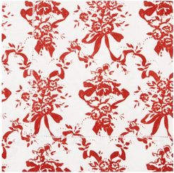 Set Of Four Floral-print Linen Napkins - Womens - Red Print