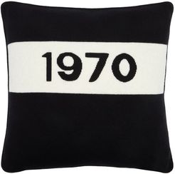 1970-intarsia Wool-blend Cushion - Black