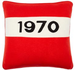 1970-intarsia Wool-blend Cushion - Red