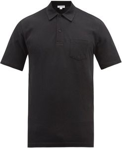 Riviera Chest-pocket Cotton-piqué Polo Shirt - Mens - Black