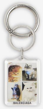 Pets Cat Keyring - Silver - Woman -Polymetil Metacrilat, Steel & Zamak