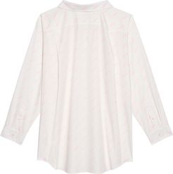 Allover Logo Double Back Shirt White - Woman - 2 - Cotton