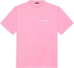 Political Campaign Large Fit T-shirt Pink - Man - XS - Organic Cotton