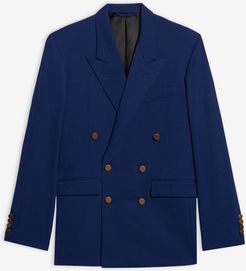 Fitted Double Breasted Jacket Blue - Woman - 2 - Virgin Wool & Elastane