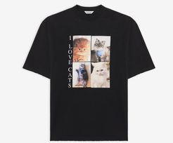 I Love Cats XL T-Shirt Black - Woman - XS - Organic Cotton